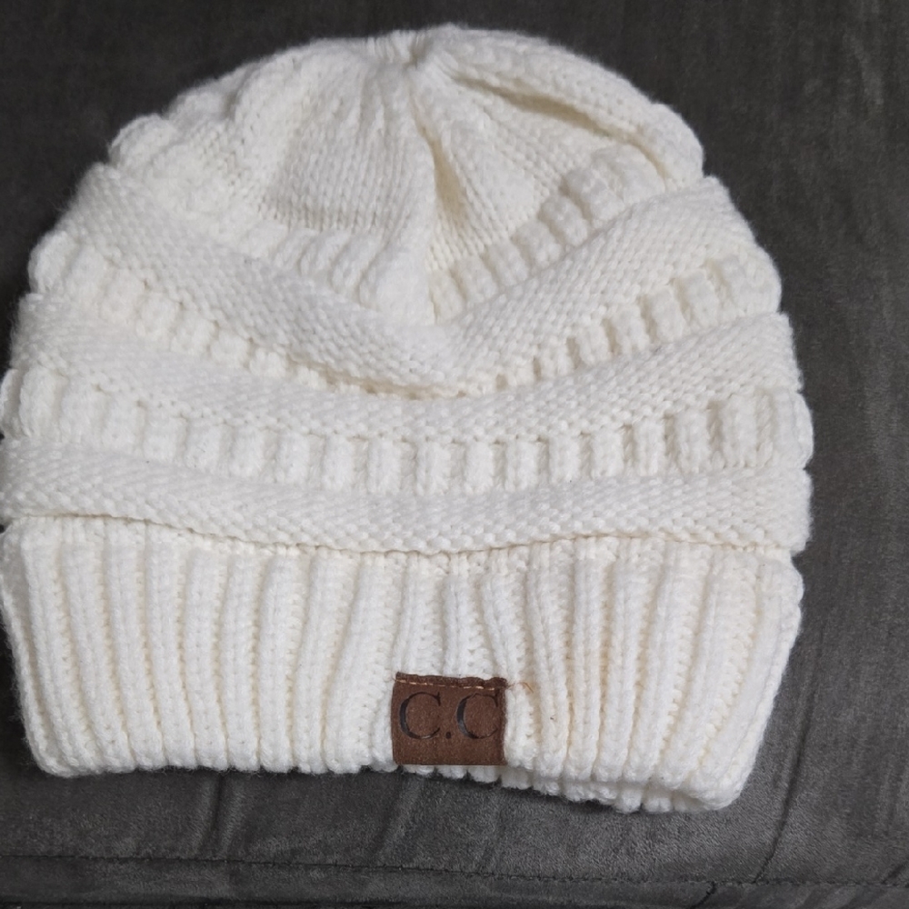 C.C Kids Cream Knit Beanie